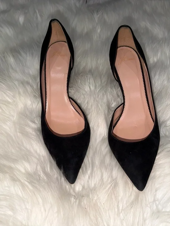 J. Crew Black Lucie Suede Pumps Women’s 10 - Picture 2 of 6